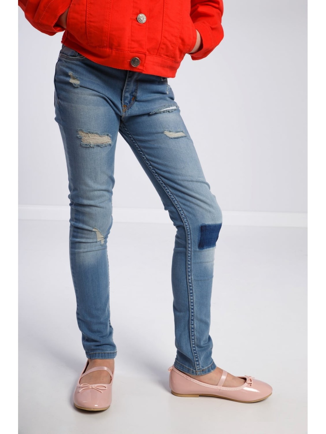 Kinderjeans mit Abschürfungen NDZ201 - Online-Shop - Boutique